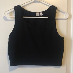 Black Cropped Tank